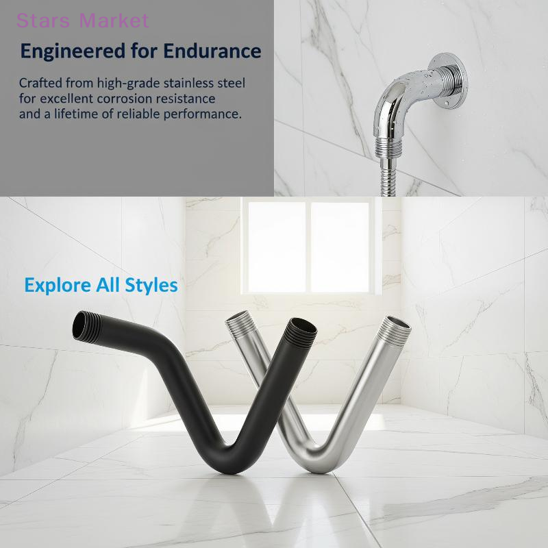 Home Bathroom Accessories - 1 Stück Wand-Duscharm Rostfreier Duschkopf-Verlängerungsrohr Edelstahl-Armhalterung
