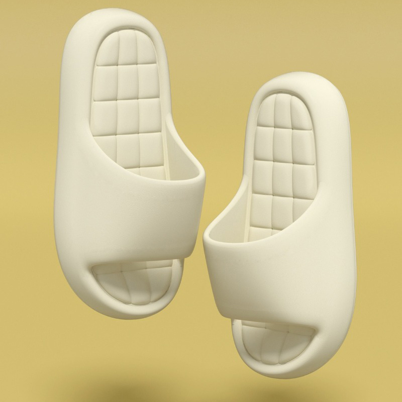 Home Bathroom Size - Cloud Slipper Damen Karierte Sommer-Sandalen Rutschfeste