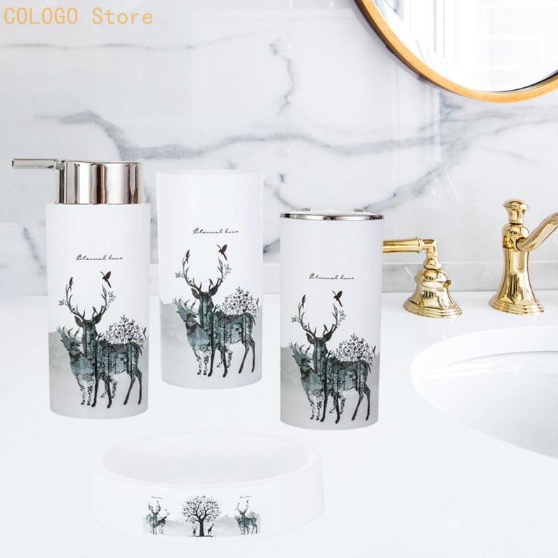 Badezimmerzubehör-Set mit Hirs – Home Essentials Bathroom Accessories Bewertung und Preis
