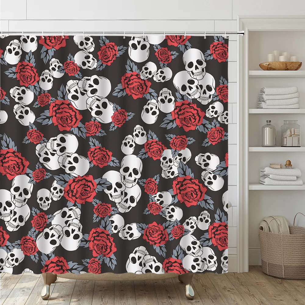 4-teiliges süßes Halloween-Dus – Shower Curtain Liner Bewertung und Preis