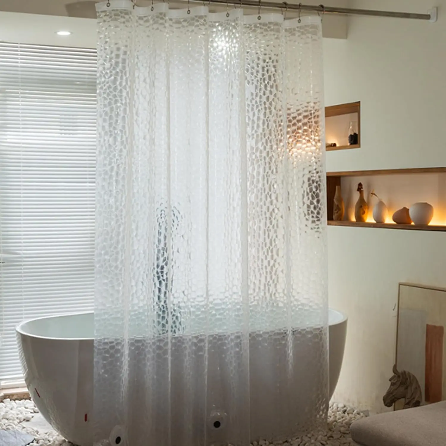 3D-Wasserwürfel-Duschvorhang,  – Shower Curtain Liner Bewertung und Preis