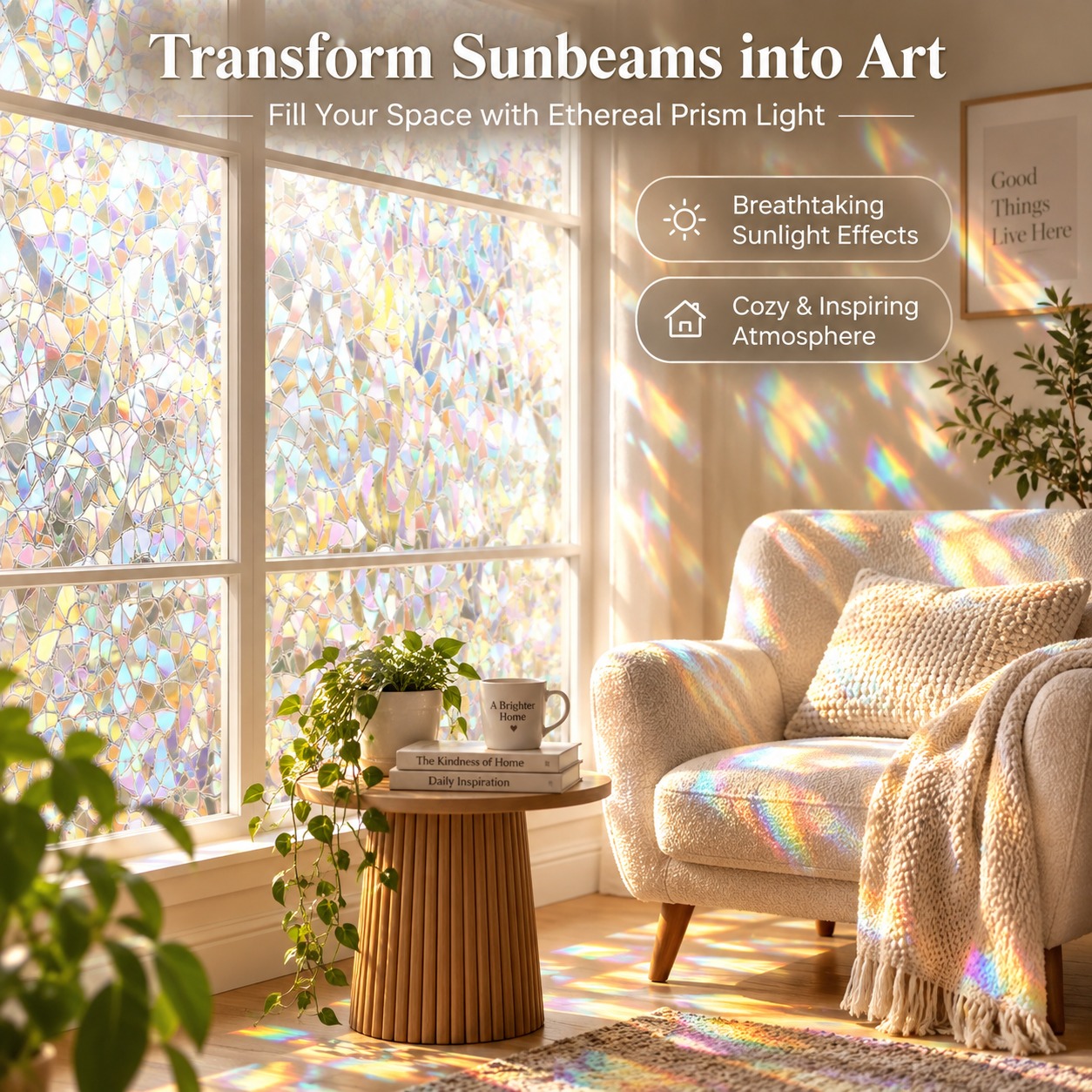 Holografische Fensterfolie 3D- – Home Bathroom Window Tint Bewertung und Preis
