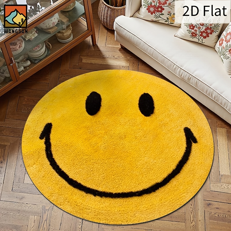 2D Runder Flanell-Teppich Smil – Home Bathroom Floor Mats Bewertung und Preis
