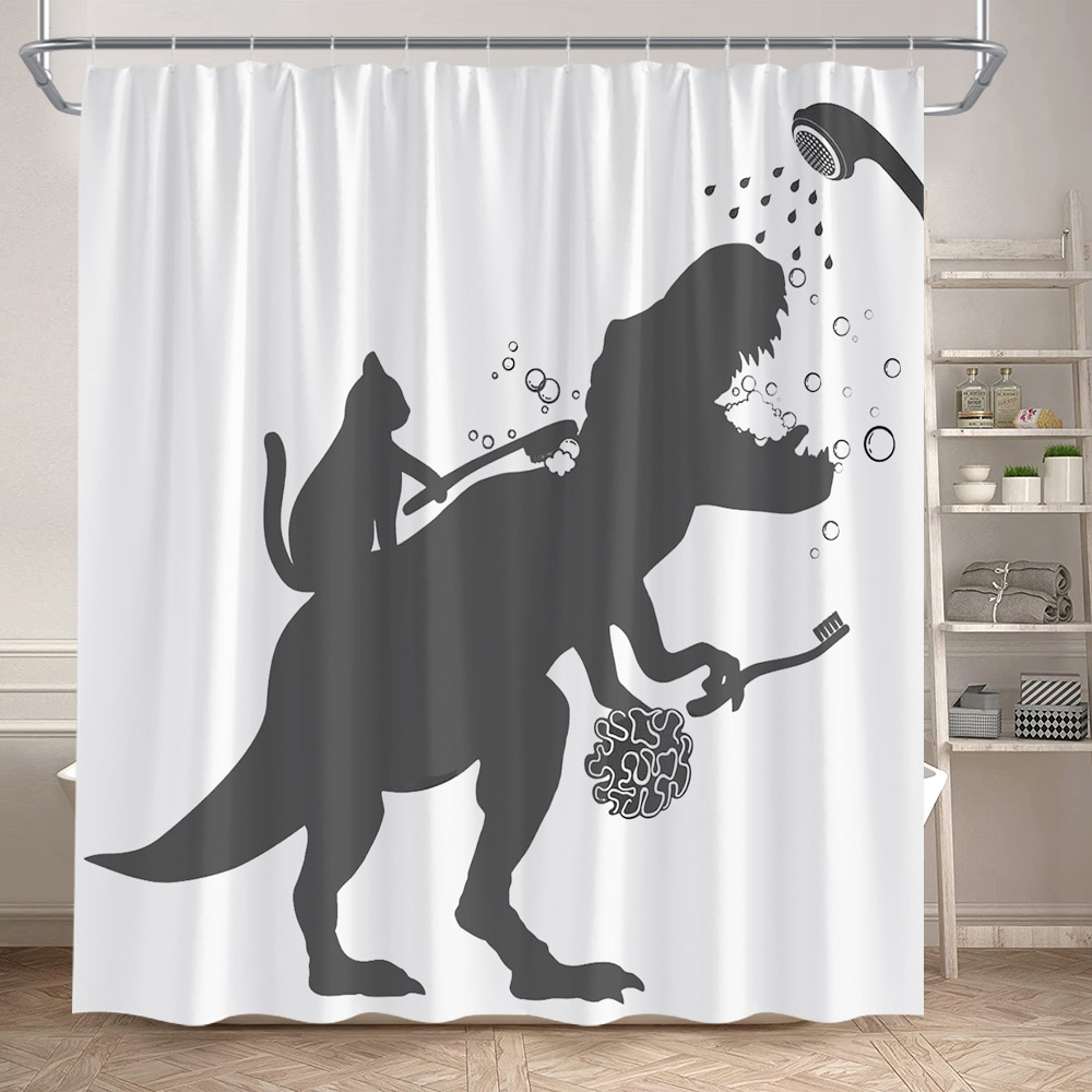 Lustige Bade dinosaurier Dusch – Shower Curtain Liner Bewertung und Preis
