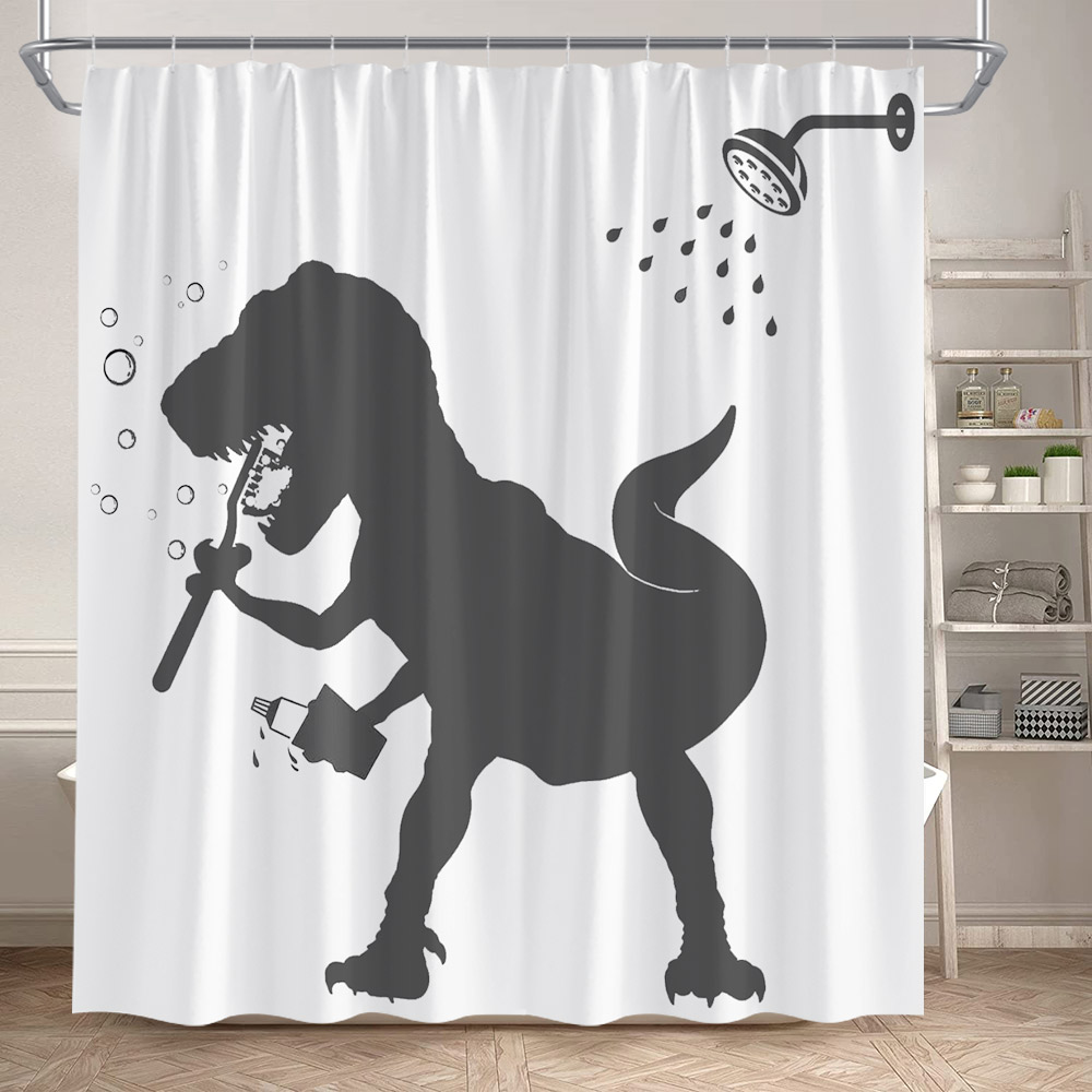 Lustige Bade dinosaurier Dusch – Shower Curtain Liner Bewertung und Preis