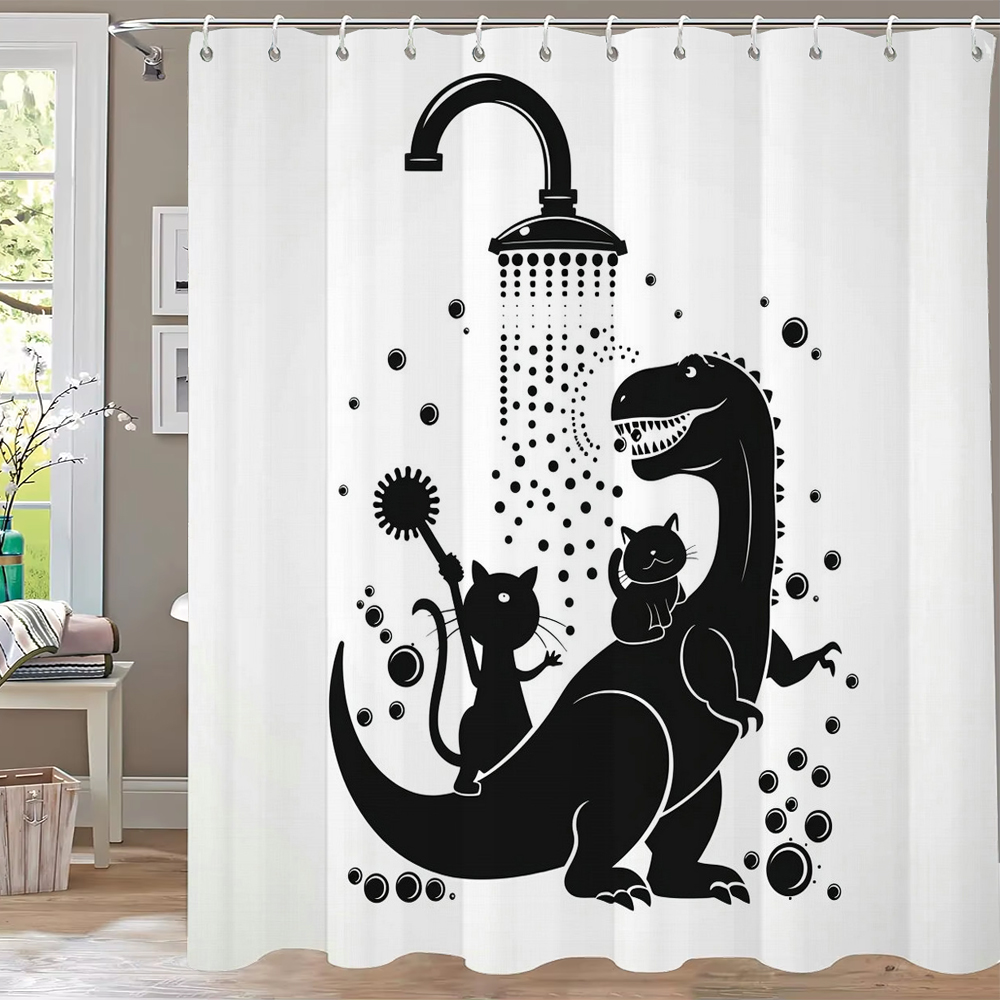 Lustige Bade dinosaurier Dusch – Shower Curtain Liner Bewertung und Preis