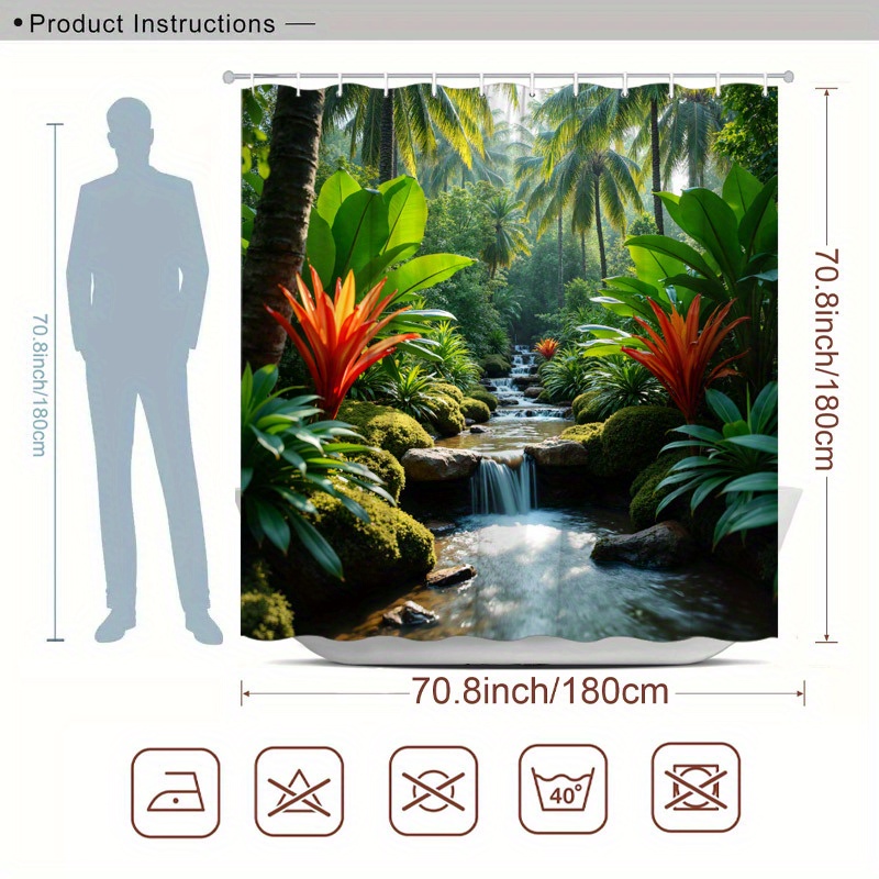 Tropischer Duschvorhang Wasser – Shower Curtain Liner Bewertung und Preis