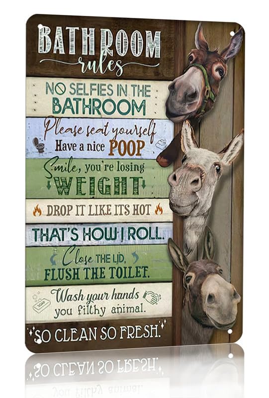 Lustige Badezimmerregeln mit E – Home Bathroom Rules Bewertung und Preis