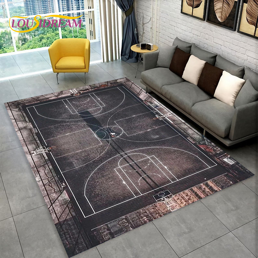 3D Basketball Cour Cartoon Ber – Home Bathroom Floor Mats Bewertung und Preis