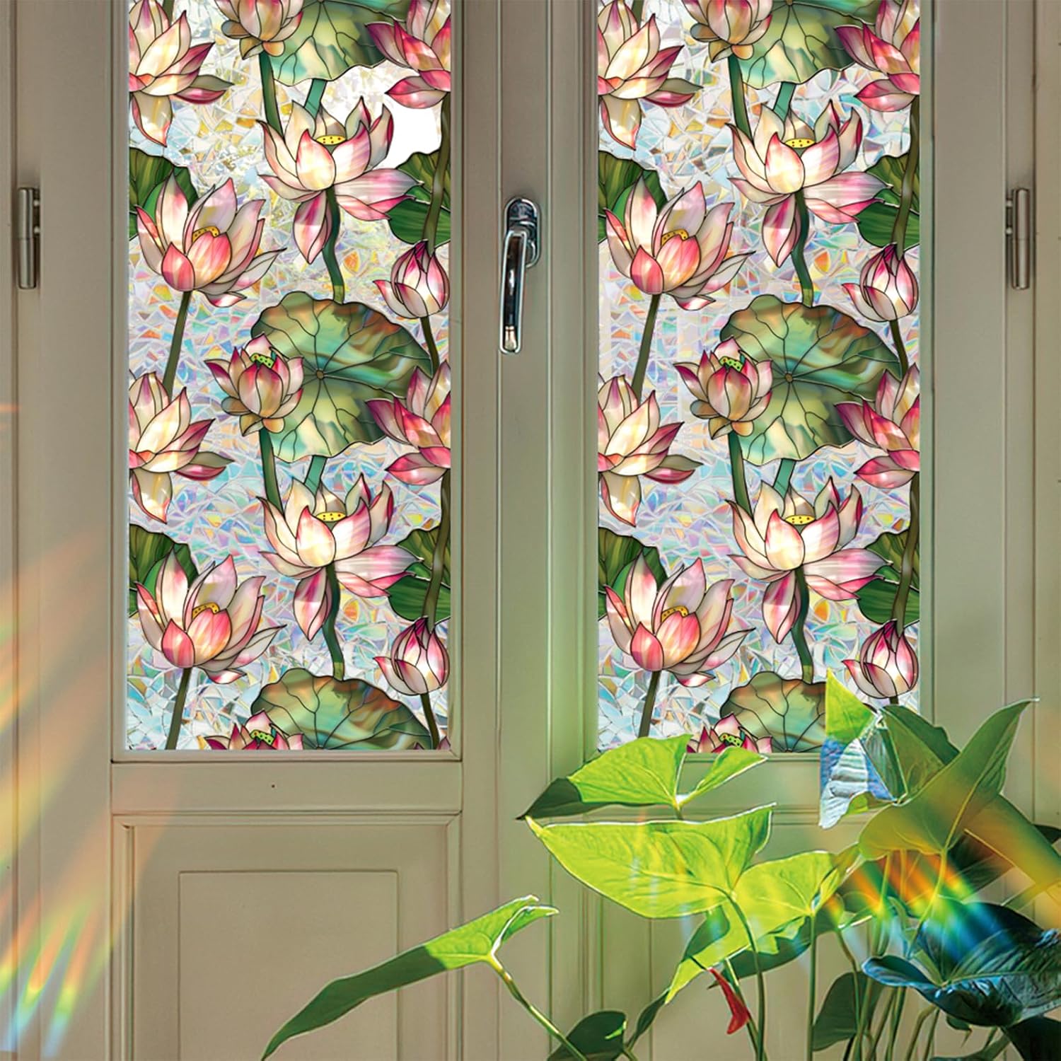 Lotusblumen-Fensterfolie aus B – Home Bathroom Window Tint Bewertung und Preis