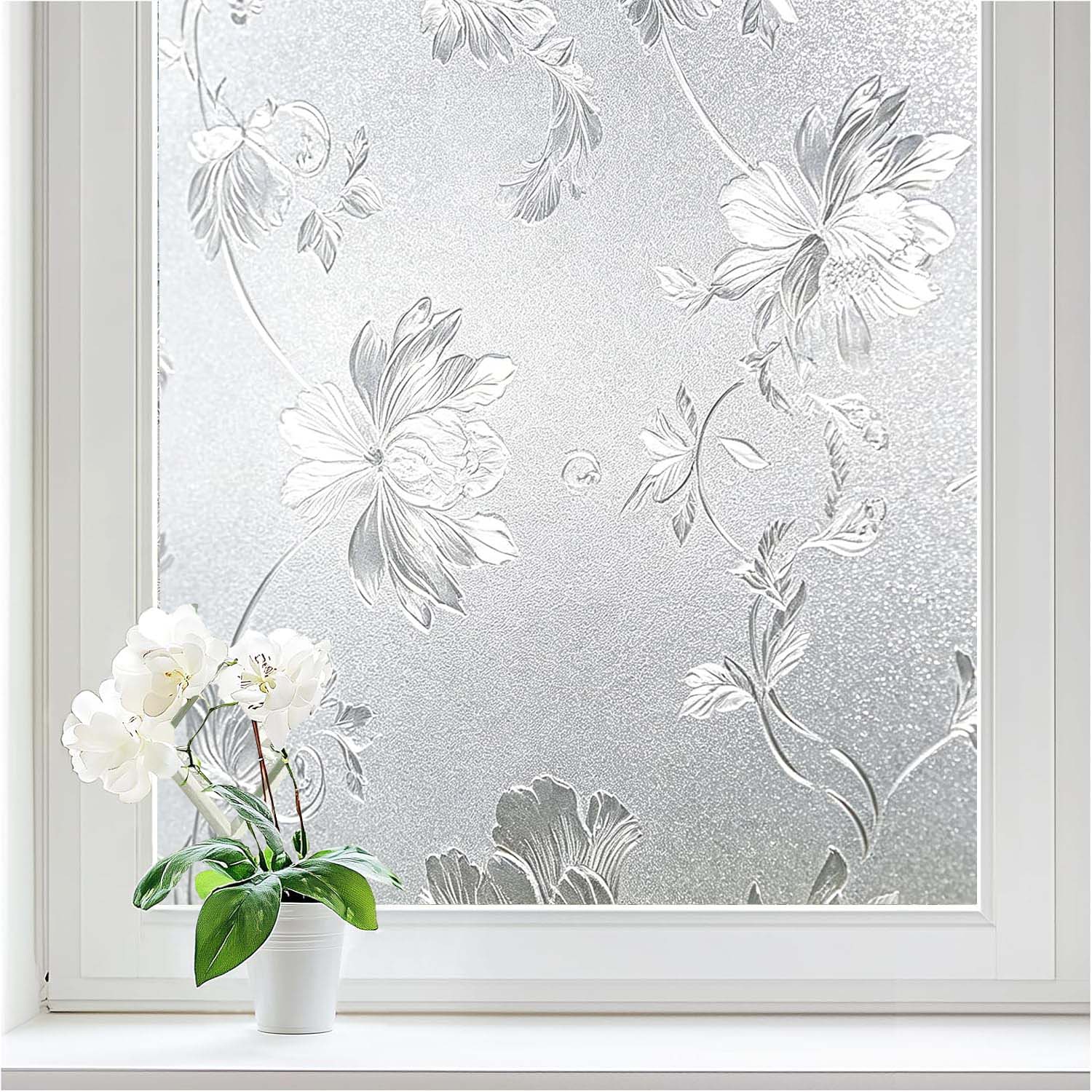 Blumenmuster Milchglasfolie fü – Home Bathroom Window Tint Bewertung und Preis